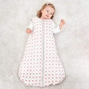 1pc Infant Sleeveless Zipper Sleep Bag, Sleep Sack Newborn, Print, No-Sleeve Zipper, Anti-Kick Cover, All-Season Breathable, Suitable for Babies, Gentle Soft Bedding