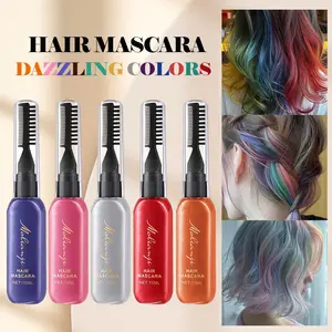 Temporary Highlights Hair Dye Cream with Brush, Multicolor Festival Hair Color Paste, Easy to Use, Fashionable Hairstyle for Daily, Party, Halloween