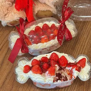 Candy-shaped Cake Box - Suitable for Dessert Cakes, Fruit Salad, Tiramisu, etc. - Ideal for Party Events, Children's Day, Birthday Parties, and Plastic Transparent Gift Boxes