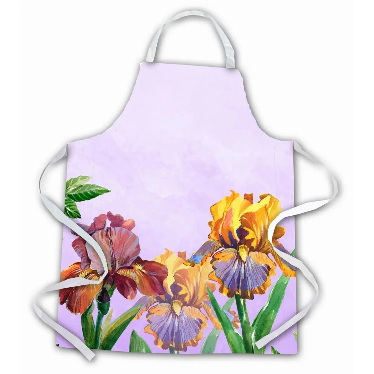 Carolines Treasures BB7445APRON Purple & Yellow Iris Apron