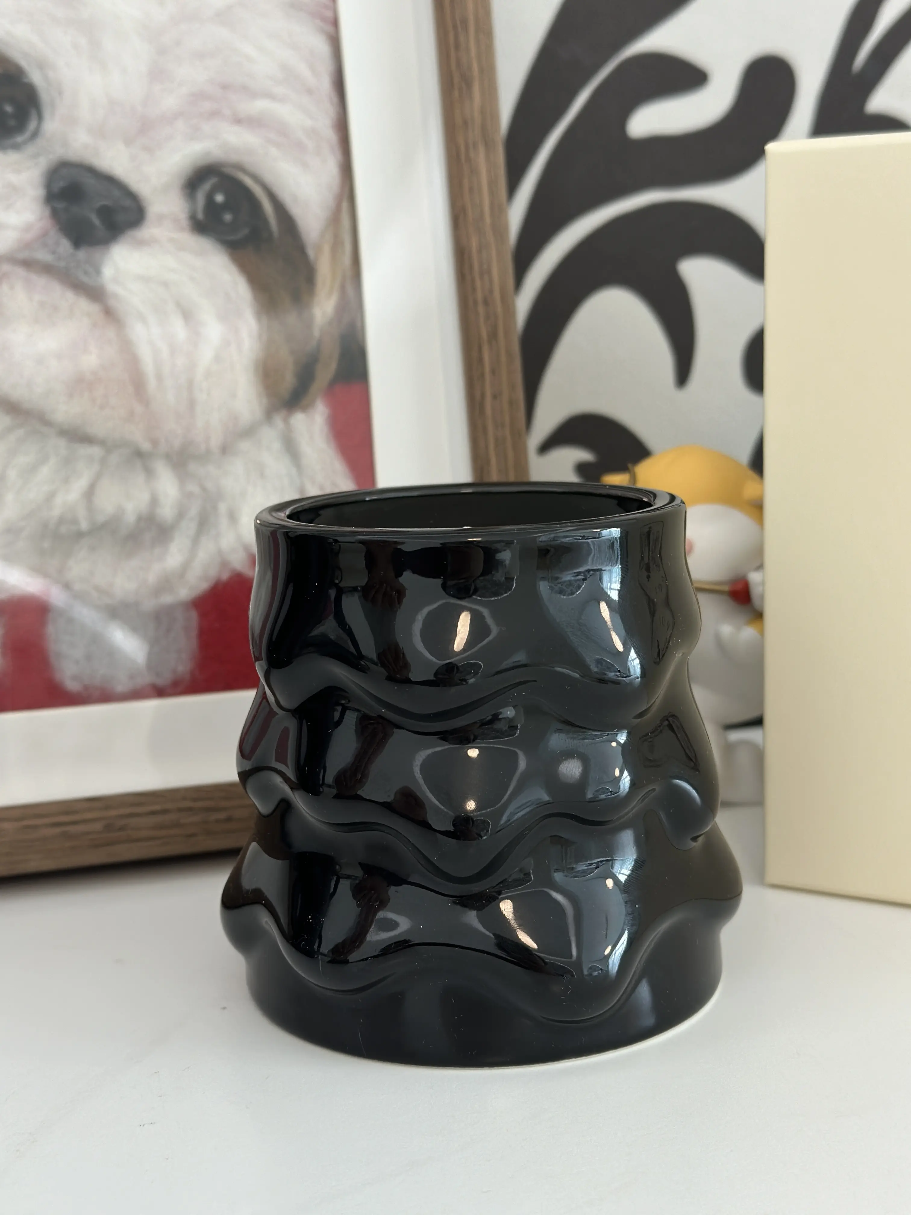 Durable Essential Oil Scented Wax Candles - 8.8oz Non-Toxic Eco-Friendly Home Decoration, Ebony Wood Earthy & Floral Aromatherapy Freshener, Cotton-Wick Home Gift