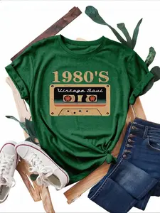 Vintage Washed Oversized Graphic Tee, 1980's Vintage Soul Cassette Tape T-Shirt, Retro 80s Music Lover Short Sleeve Top for Women, Trendy Nostalgic Statement Shirt,  Style Apparel, Perfect Gift for Retro Fans, Daily Outfit