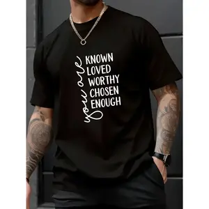 100% Cotton Unisex “You Are Known, Loved, Worthy, Chosen, Enough” Christian T-Shirt – Dad Bod Loading Shirt