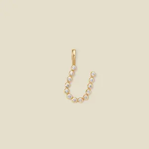 CZ Poppy Initial U Charm
