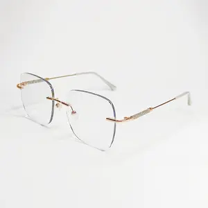Simple Rimless ANTI-BLUE Light Glasses For Woman #Pearl