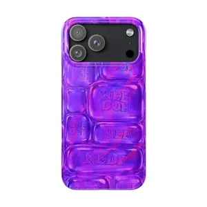 NeeDoh Cool Crush Ice Cube Phone Case, 3D Visual Effect Bubble Case, Glossy Hard Protective Cover, Colorful Aesthetic Phone Case