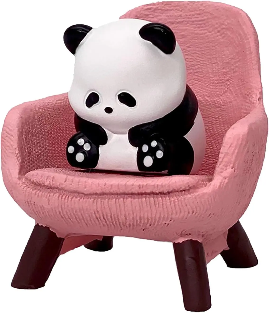 Miniature Panda Figurines Desk Decor,  Panda Sculpture Office Desk Accessories, Cute Mini   Statue for Shelf and Garden Decor, Funny  for Panda Lovers
