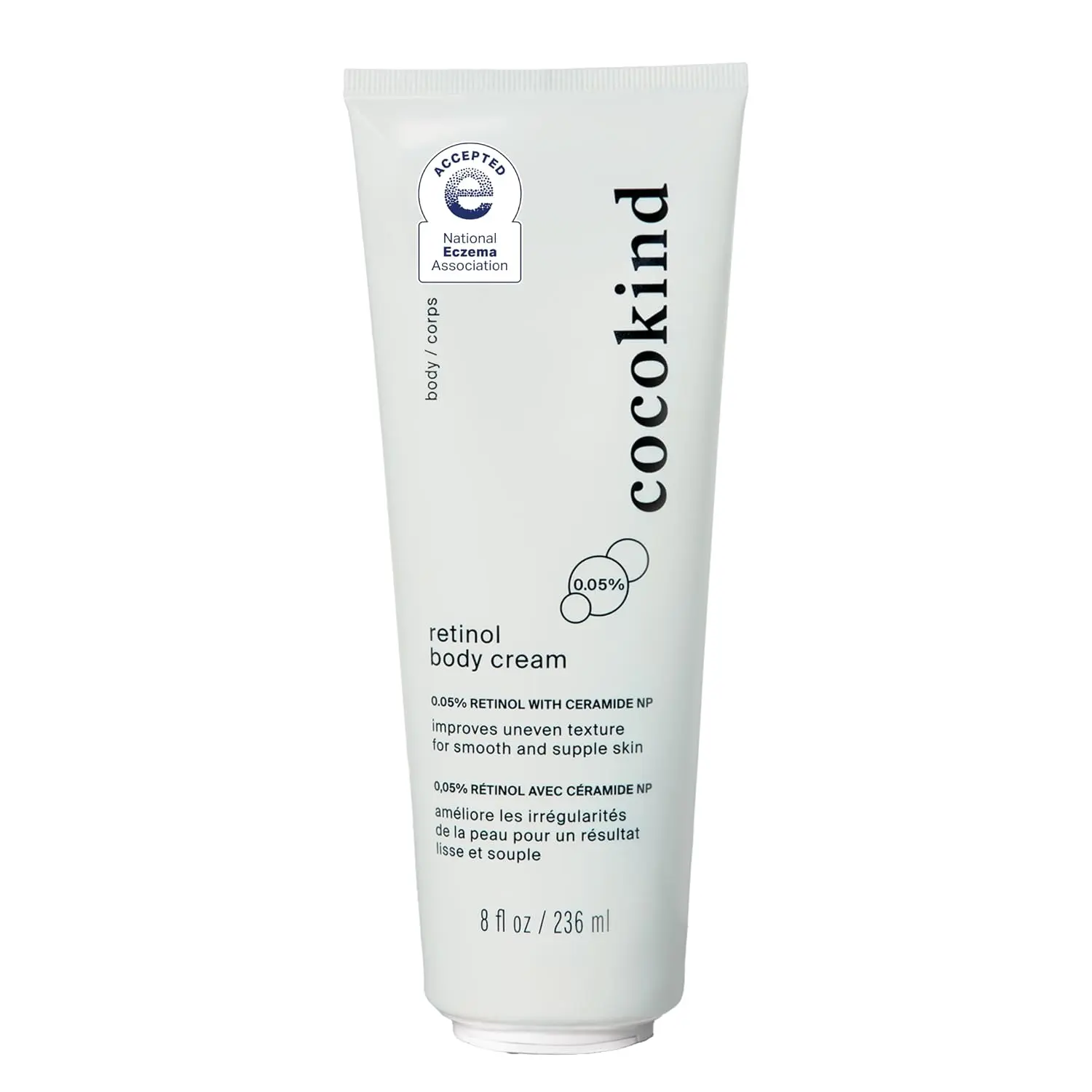 Cocokind Retinol Body Cream, 8 Fl Oz | Youthful Body Skin Treatment for All Skin Types, Fragrance Free, Cruelty Free, Vegan