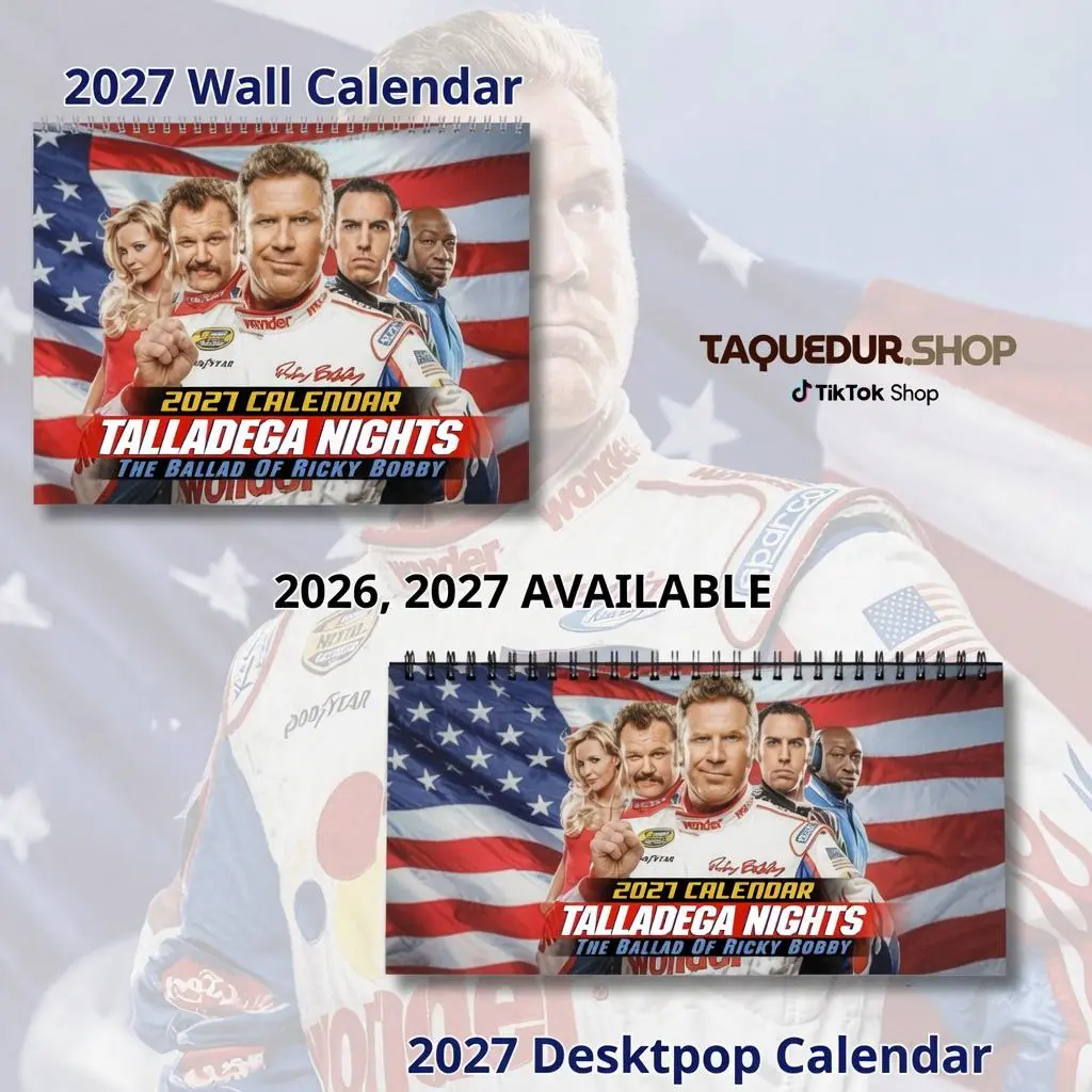 Best Line Of Ricky Bobby 2026/2027 Wall Calendar, Talladega Nights Calendar And Planner, Desktop Calendar, Wall Decor, Old Movie, Christmas Gift, New Year Gift For Fan.