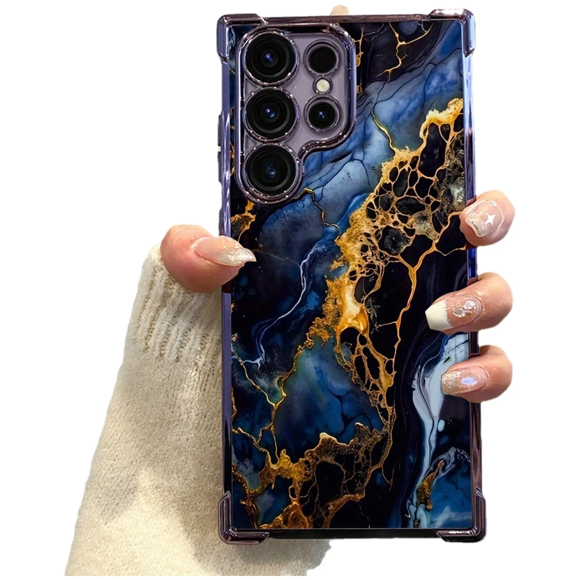 Minimalist Marble Texture Anti-Drop Phone Case with Premium Protection, Compatible with Samsung Galaxy S25 Ultra/S24 Ultra/S23 Ultra/S22 Ultra/S25 Plus/FES24+/S23+/S23 FE