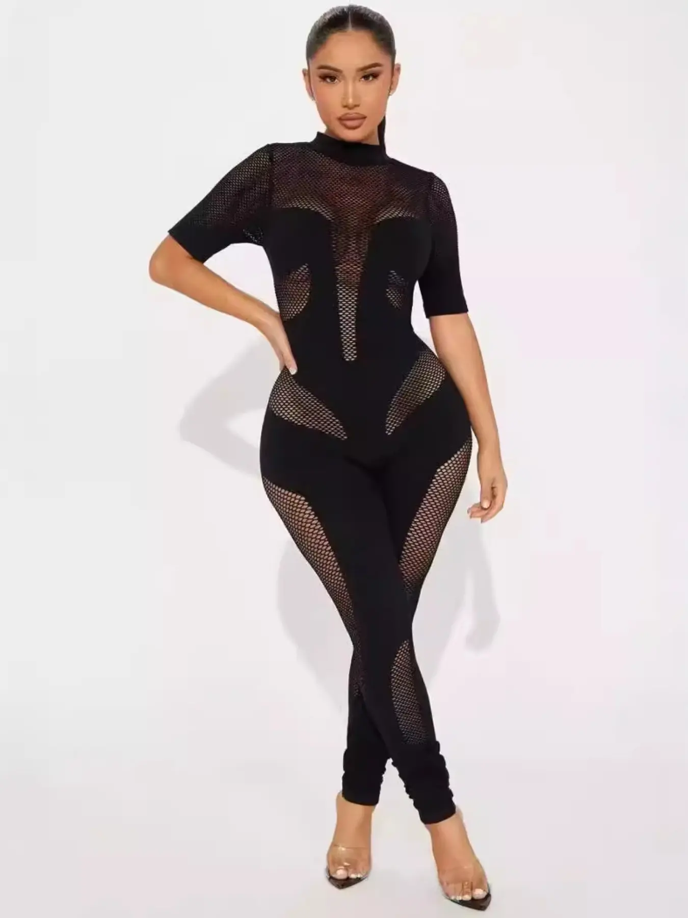 Women Sexy High Count Knit Solid Stretchy Brazilian Soft Comfy Lingerie Bodysuit, Thickened Slim Fit Nightwear, Comfortable Soft Fabric, Seductive Sleepwear, All Seasons