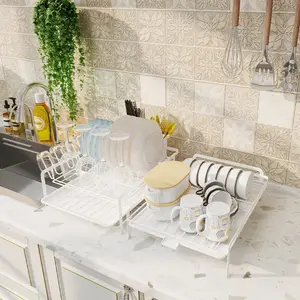 Adjustable Bowl Rack Organizer, Multi-Functional Kitchen Storage Shelf, Dishwasher Drying Rack, Home Use Utensil Holder