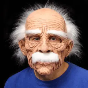 Halloween Mask Old Man Headgear Old Woman Face Headgear Wig Santa Claus Mask Halloween Human-like Latex Mask horror party spooky party DXLG