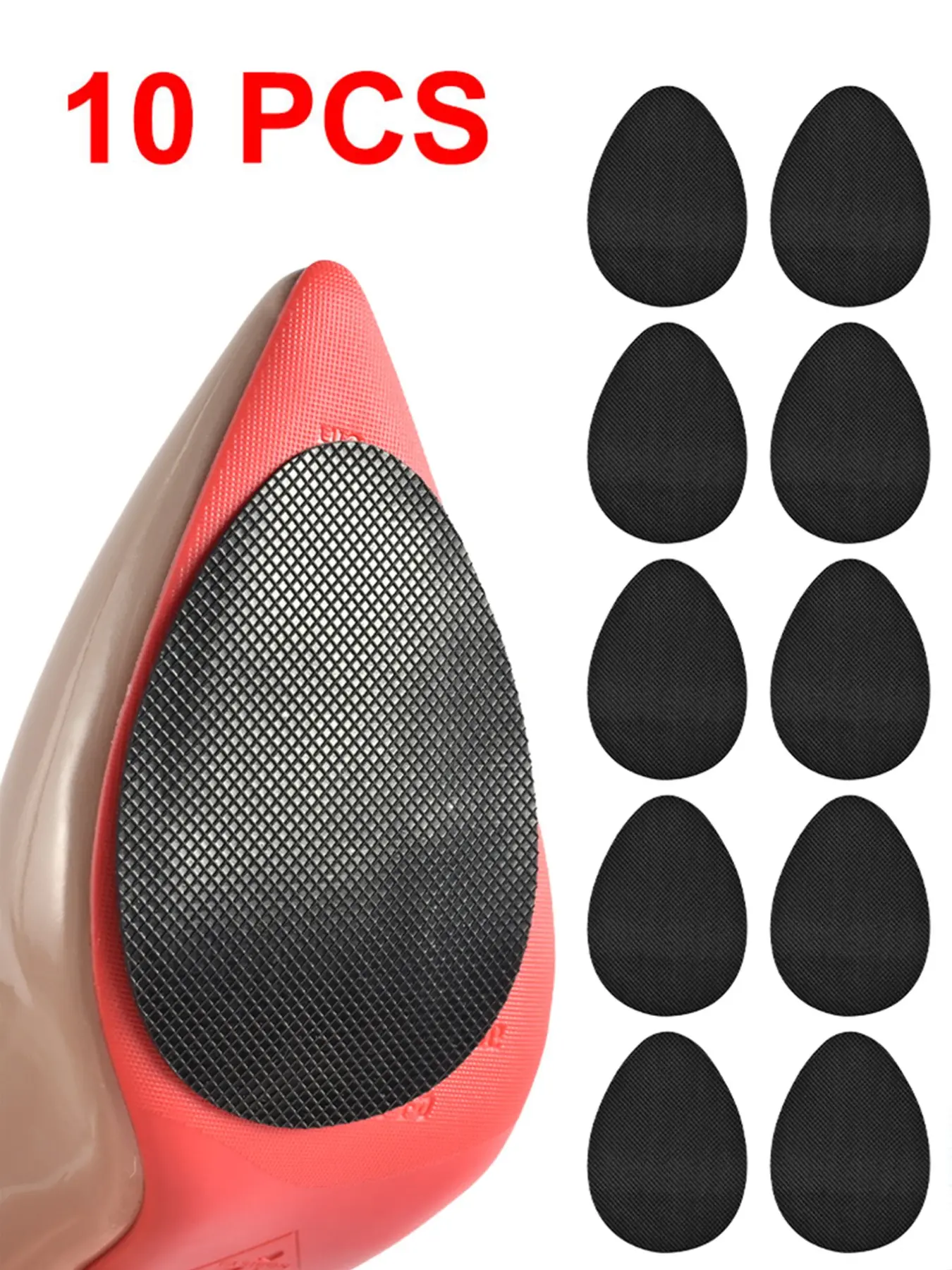 10 PCS Anti-Slip Thick Rubber Sole Protectors, Silent High Heel Repair Pads, Heel Pads For Shoes, Shoe Sole Protection, Durable Non-Skid Footwear Accessories, Heel Cover, Heel Grips