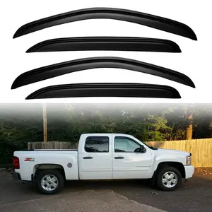 Window Visor for  2007-2013 Chevrolet Silverado, GMC Sierra 1500, CREW CAB; 07-14 Silverado/Sierra 2500HD-3500HD, CREW CAB WeatherShield/Rain Visor