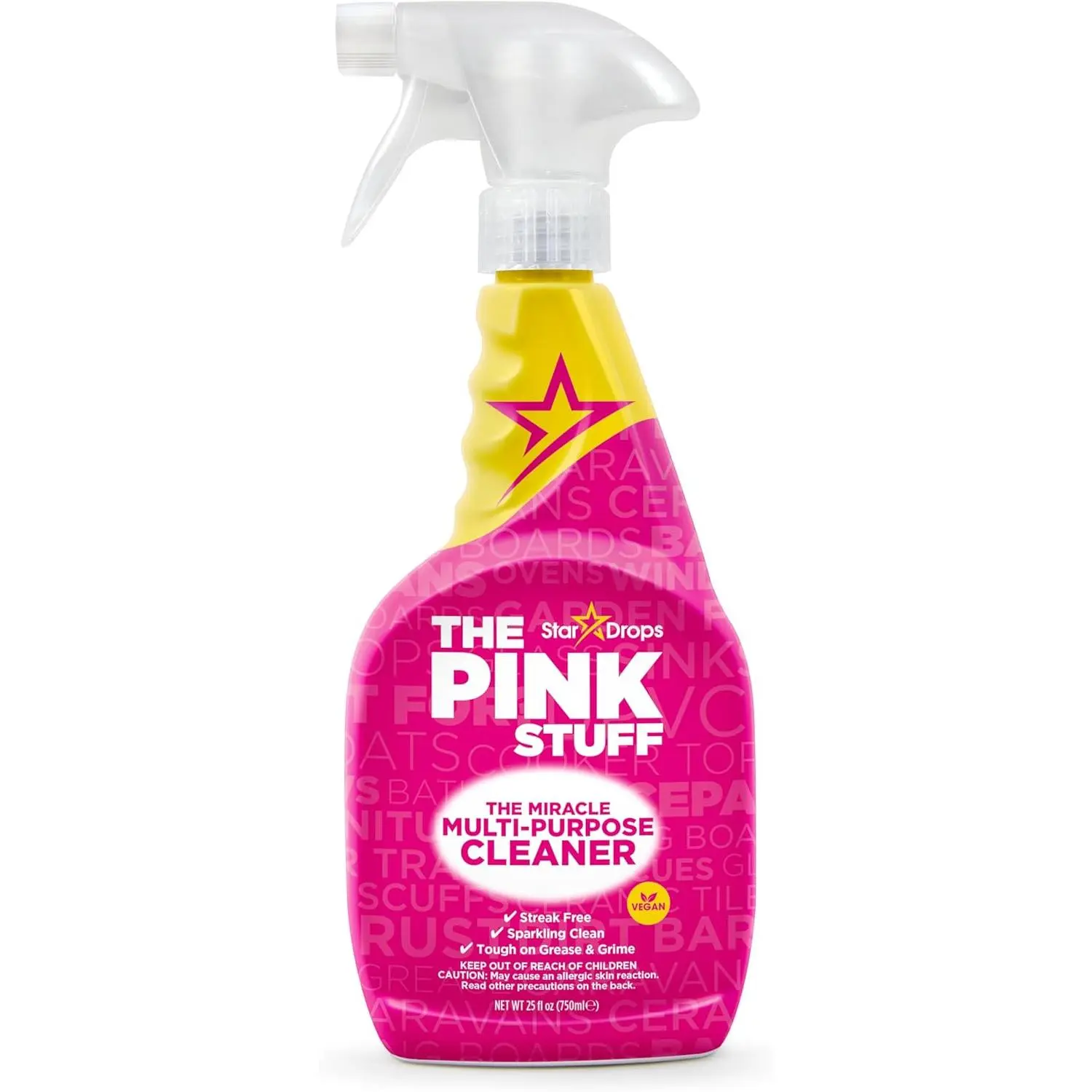 Stardrops The Pink Stuff Miracle Streak-Free Multi-Purpose Cleaner Spray - 25.36 Fl Oz, Household Cleaner Supply