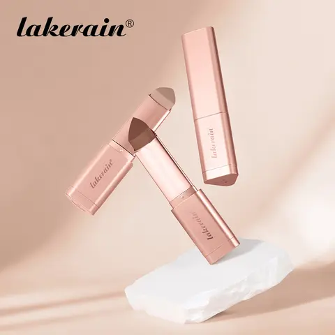 Ammonia-Free 2-in-1 Cream Contour Bronzer Stick - Cosmetic Contour Face Stick with Triangle Applicator Tip, Waterproof Gliding Formula, Color Correction for All Skin, Cheek Definition & Natural Sun-Kissed Glow, Beginner-Friendly Adults