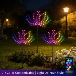 1Pc Lotus Shaped LED String Lights, 105LED, Dreamy Colors, DIY Shape String Lights, RGB Floor String Lights, Night Decorative Lights, Creative Garden Decorative Lights, Wedding, Easter, Ramadan, Back-to-School Season Decoration Gifts