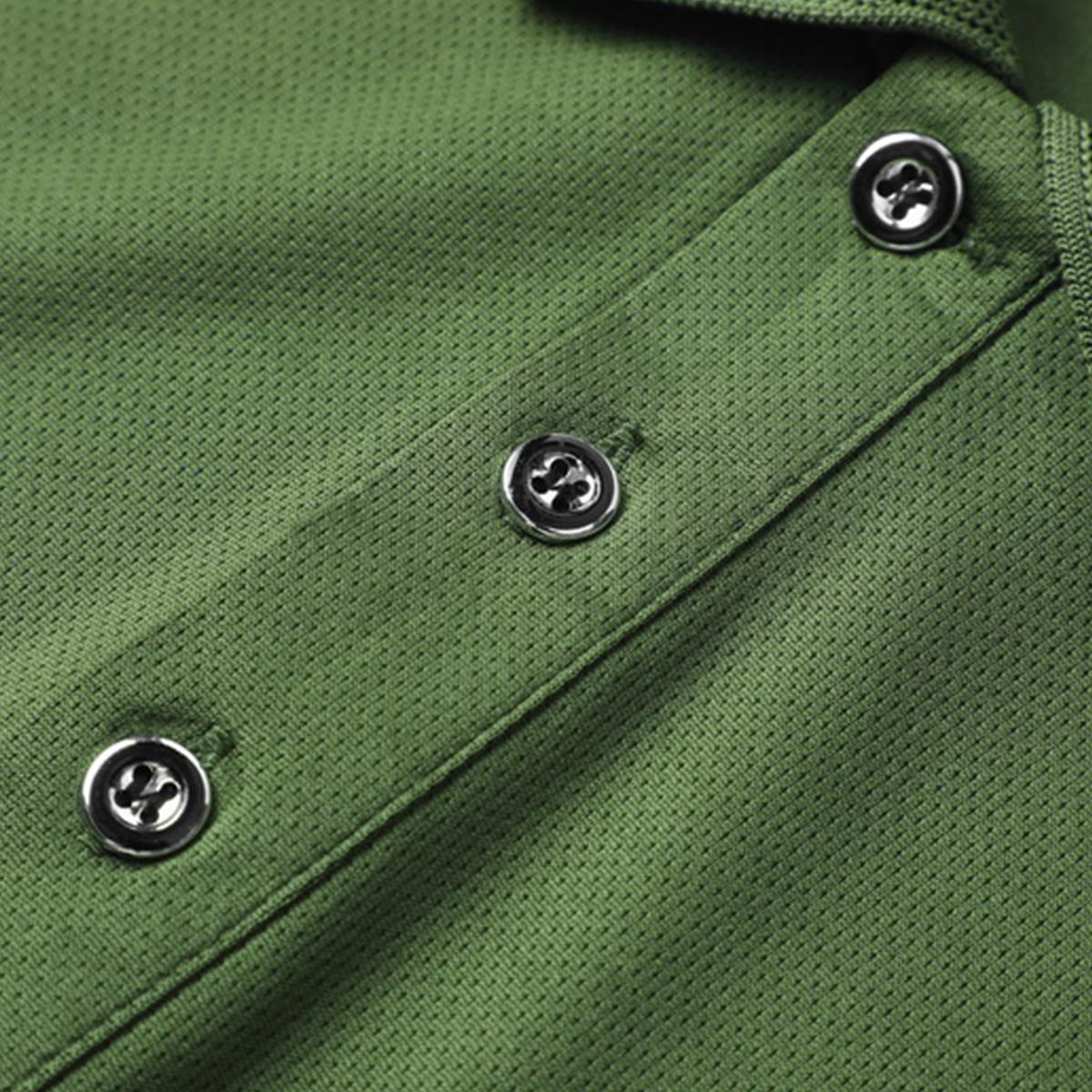 Men's Long-Sleeved Polo Shirt - 5-piece set | Classic solid color, versatile golf and casual stand-up collar, suitable for business casual wear, perfect for weekend outings