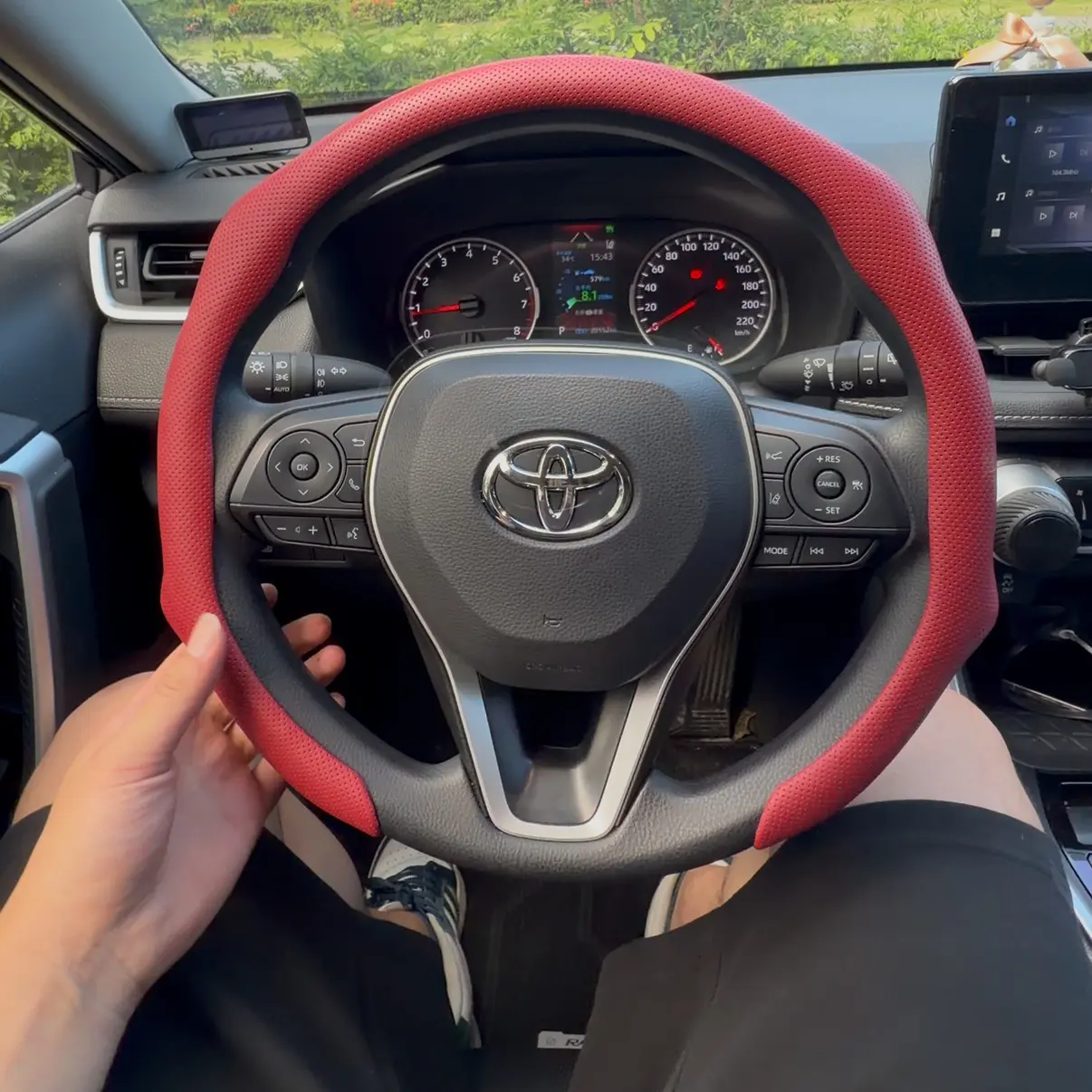 2026 New High-End Napa Leather-Alcantara Universal Fit Car Steering Wheel Cover, Faux Leather, Fur-Lined, Non-Slip, Durable, Sweat-Resistant, Ultra Thin, Enhanced Hold, Daily Drive Accessory for Various Car Models