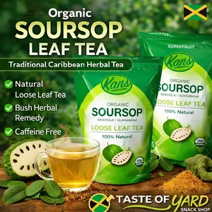 Organic Soursop Leaf Tea (Graviola) – Loose Leaf Caribbean Herbal Tea | 0.3 oz | Taste of Yard
