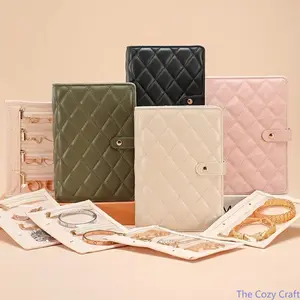PU Leather Jewelry Storage Book, portable ring binder organizer with 5 loose-leaf pages. Safe and waterproof design protects your rings and small ornaments. Compact travel-friendly case for daily use, outdoor trips and long-term jewelry collection.