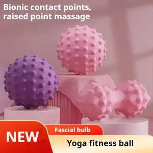 Yoga and Fitness Peanut Ball for Foot and Lower Back Muscle Relaxation Heavy Duty Weight Lifting Wrist Straps for Posture Correction Support Copper Coated Dumbbells with Diamond Knur Grip