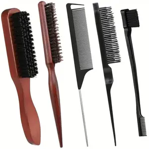 Hair Brush Set, 2/5 Counts Hair Styling Comb, Hair Detangling Brush, Scalp Massage Comb, Curly Hair Detangling Tool, Heatless Styling Tool for Men and Women