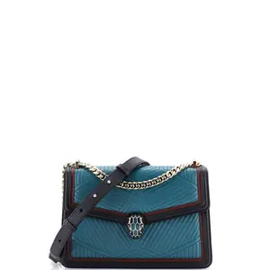 Pre-owned Bvlgari material Messenger Bags Serpenti Forever Shoulder Bag Quilted Leather Small by Rebag