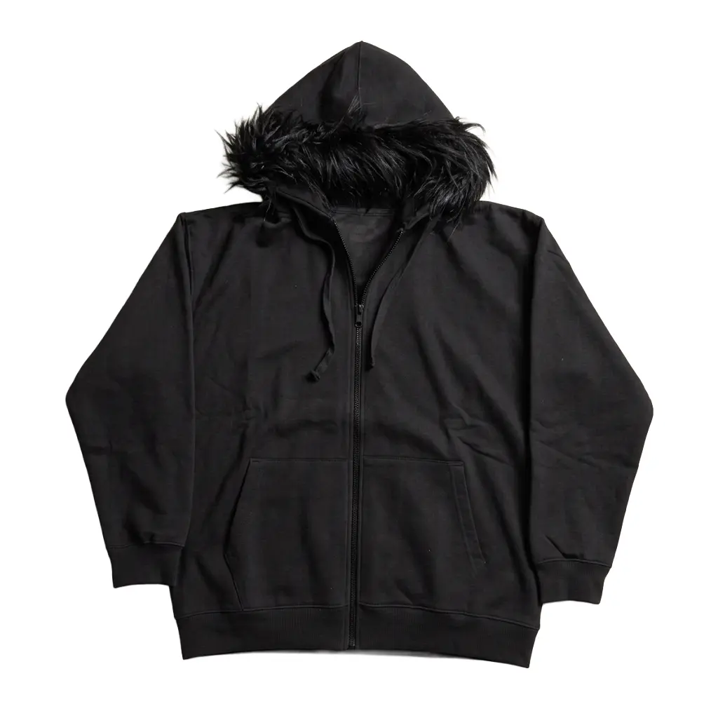 Ballistics (Black) Fur Hoodie