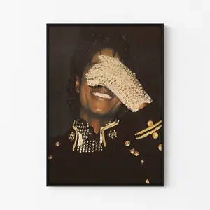Michael Jackson Poster - King of Pop Vintage Wall Art,  Music Icon Decor for Bedroom, Studio, Gift for Fans