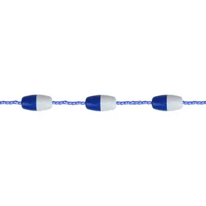 23' Blue and White Swimming Pool Divider and Safety Rope Line