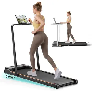 Walking Pad - 2.5 HP Walking Pad with Handle Bar, 2 in 1 Foldable Walking Pad with Incline, Small Treadmill with LED Display & Remote Control for Home Office Under Desk, 265 LBS Capacity