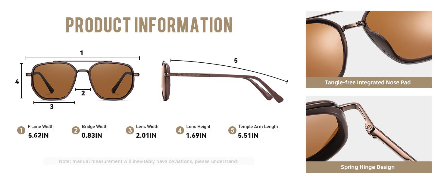 KIMORN Female Active Women's Polarized Aviator Sunglasses - Hair-Safe Tangle-Free Full Rim Metal Frame, UV400 Protection, Outdoor Sports Driving Accessories for Women KIMORN Female Active Women's Polarized Aviator Sunglasses - Hair-Safe Tangle-Free Full Rim Metal Frame, UV400 Protection, Outdoor Sports Driving Accessories for Women