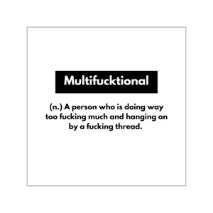 Multifucktional definition sticker Square Vinyl Sticker | funny profanity decal