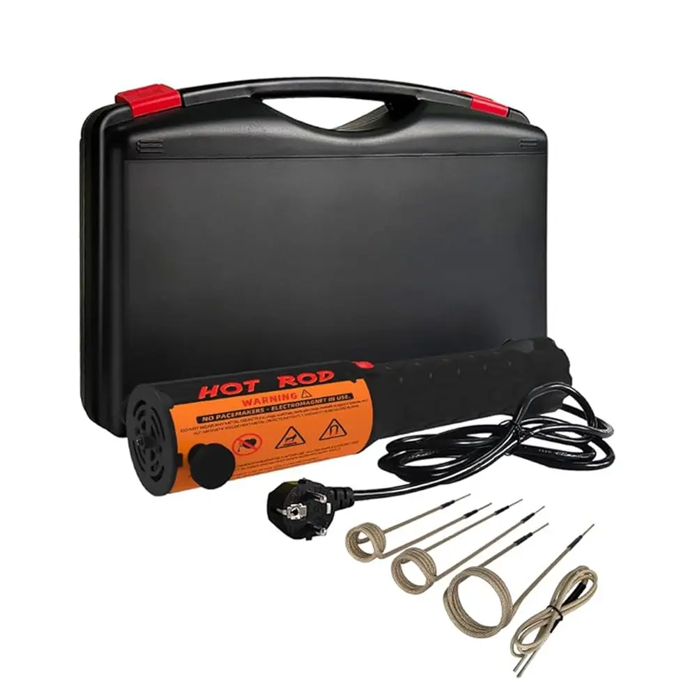 1200W 110V Ergonomic Induction Heater Bolt Removal Tool Kit, 1.8 kg Overheat Safe Magnetic Heat Tool with 4 Coils Set, Removes 1-Inch Bolts/Nuts in 25 Seconds for Automotive Repairs, DIY Enthusiasts, Cooling, Induction Heat Tool