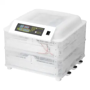96-Capacity Automatic Incubator Farm Equipment with Smart PID Temp Control, 2-Layer Transparent Observation Lid, Built-in LED Candler & Injector for Scientific Research & Hobbyists, 110V 100W