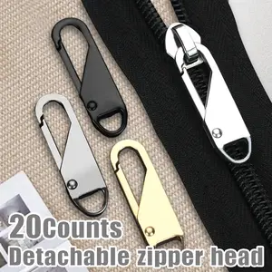20 Counts Universal Zipper Pulls, thin hook design fits most suitcases, backpacks, jackets and purses. Durable replacement accessories in random colors, easy to install and practical for daily use.