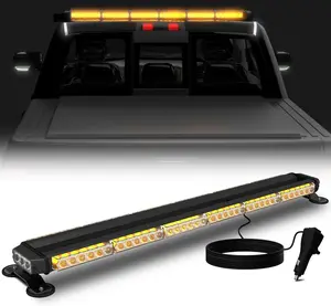 78 LED Roof Top Strobe Light Bars,38 Inch Amber Emergency Warning Strobe Light with Magnetic Base for Construction Vehicles Trucks Pickup