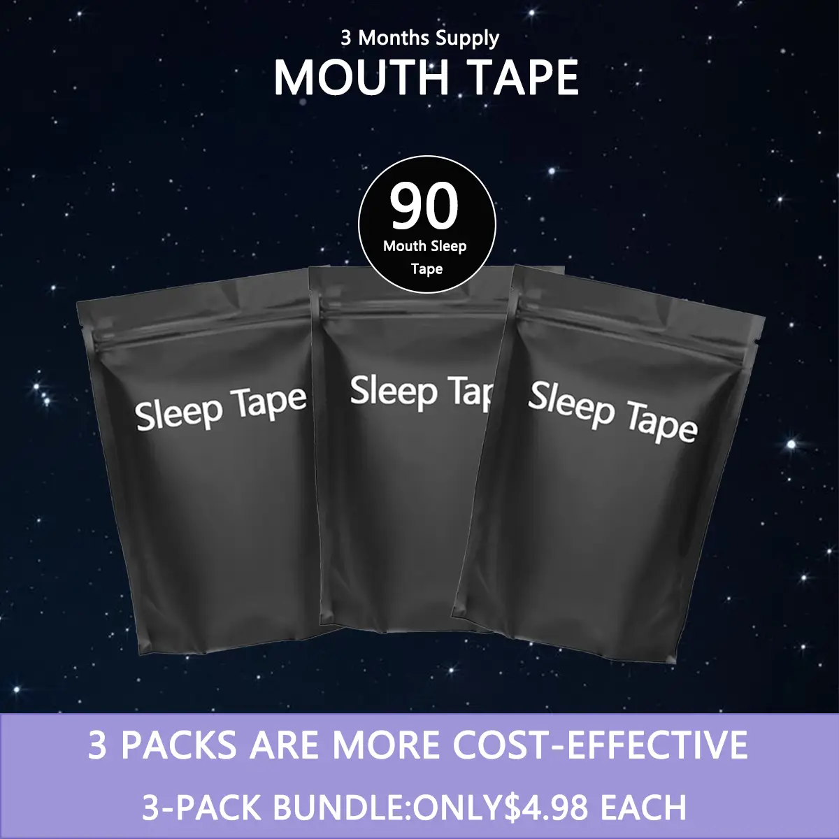 Ultra Breathable Anti Snoring Mouth Tape (30 Pack) Hypoallergenic and Skin-Friendly-Gentle Comfort Skincare for Restful Sleep,Snoring Sleep,mouth tap
