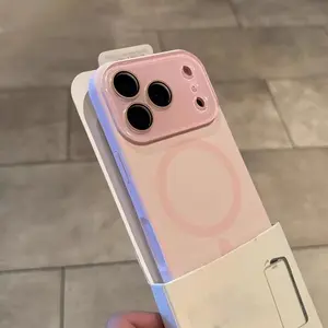 Luxury Liquid Silicone, Matte Frosted,Shockproof, Camera Lens Protection, Compatible with MagSafe for iPhone 17/16/15/14/13 Pro Max Cover