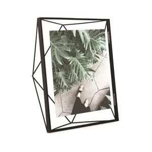 Umbra Metal 8x10 in. Prisma Floating Photo Frame, Black - Baby & Maternity Wall Decor for Hanging or Desk Display