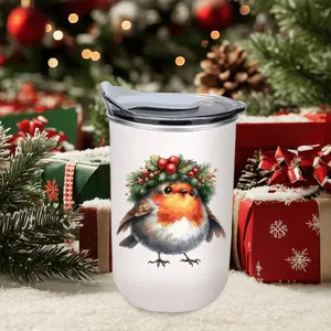 1pc 10oz Insulated Mug, stainless steel portable coffee mug, toothbrush mug, mouthwash mug, water bottle, birthday gift, Christmas, Valentine's Day, bathroom gift, student back-to-school gift (mug only). Suitable for gifting.