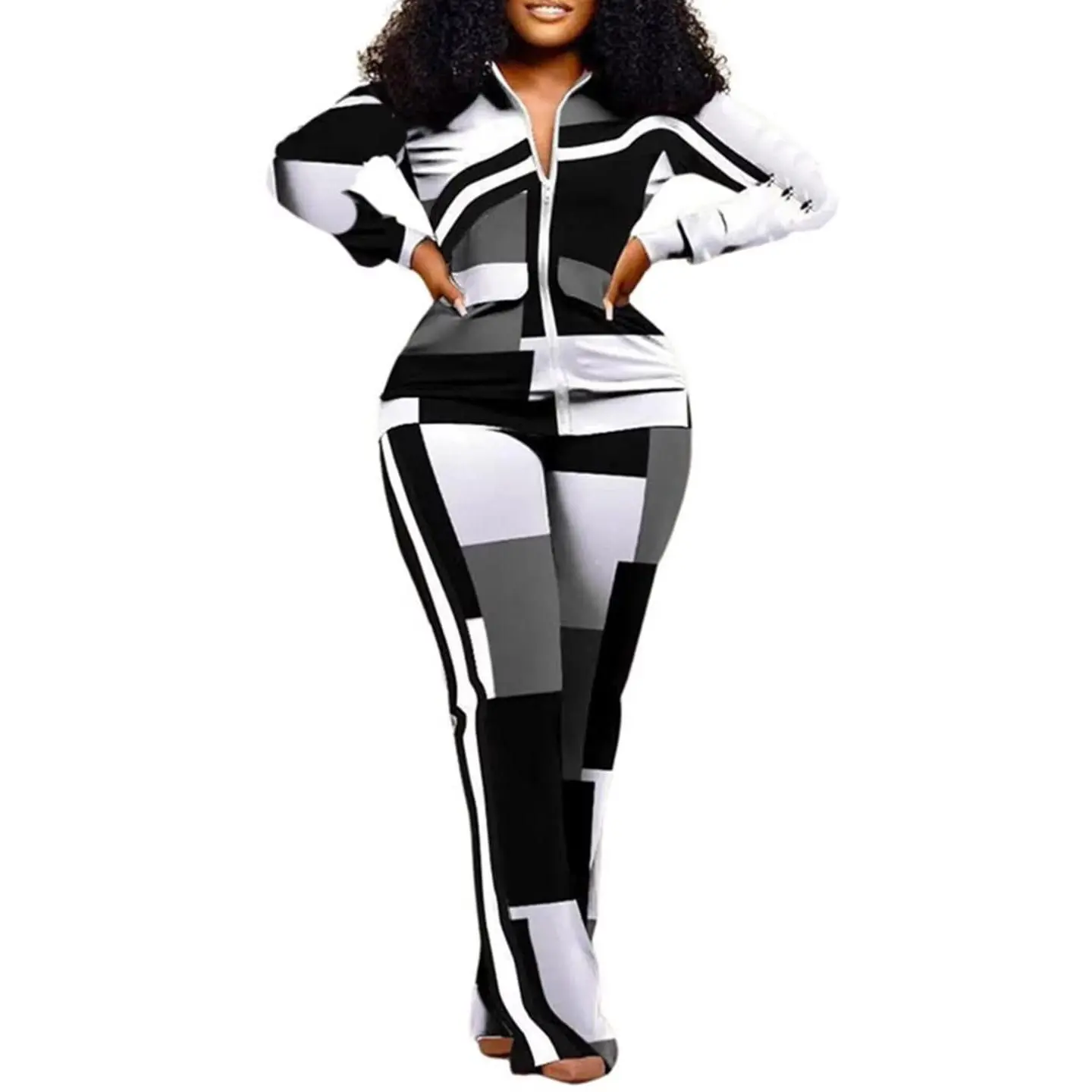 Black and white splicing printing