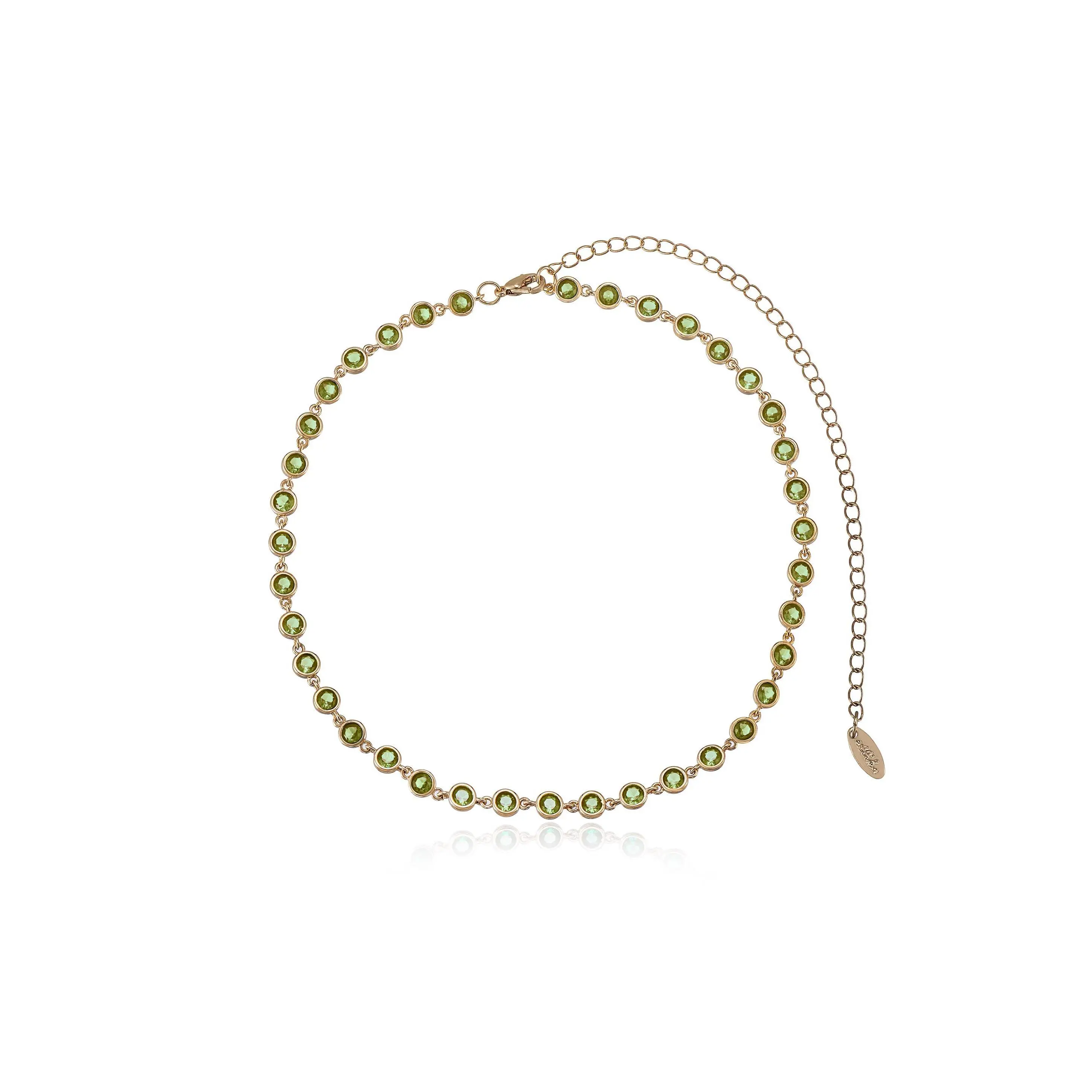 Peridot Crystal with 18k Gold Plating