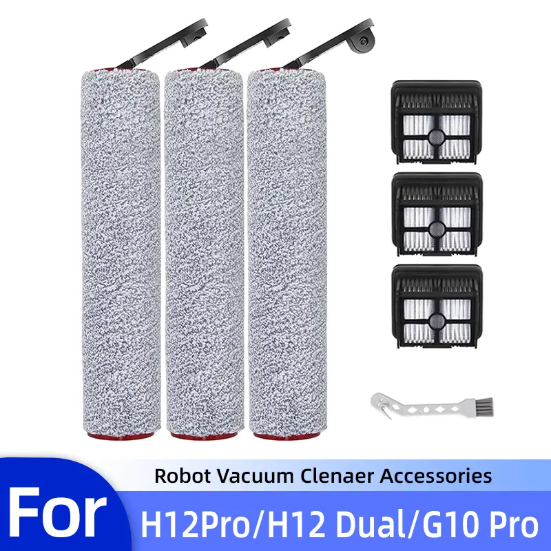 Replacement Filters & Roller Brushes for Dreame H12 Pro Wet-Dry Vacuum Cleaner, Easy-to-Use Household Appliance Parts for Floor Cleaning