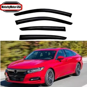 FOR 2018-2022 HONDA ACCORD CLIP-ON BLACK TRIM WINDOW VISOR RAIN GUARD DEFLECTOR dark  feminine  car  accessories LED Brake Light Rear Bumper Diffuser Kit Rotating Long Handle Car Wash Mop wind deflectors car
