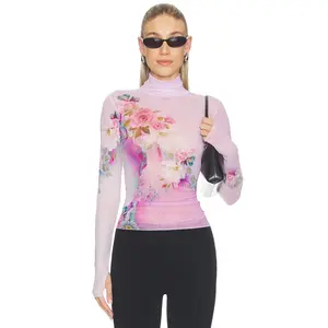 AFRM Zadie Top in Marble Floral