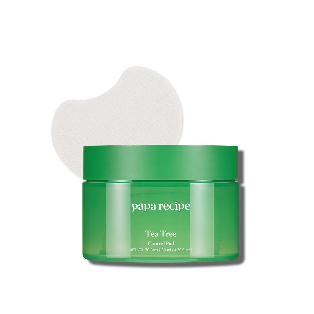 Papa Recipe Tea Tree Control Pad - Gentle Exfoliating, Oil Control, Soothing & Hydrating for Sensitive Skin, Redness & Irritation Relief - 70 Pads