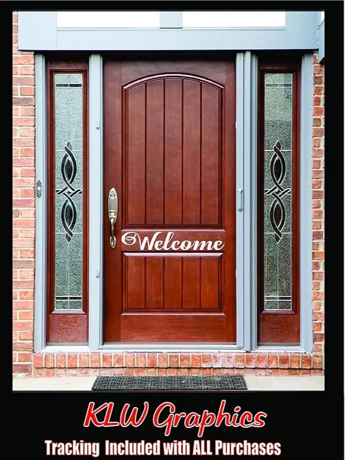 Welcome Front Door Vinyl Decal Sticker Decoration